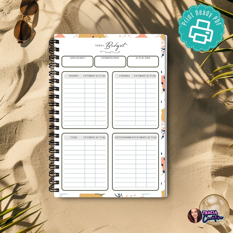 A5 Travel Budget Planner Insert | Tracia Creative