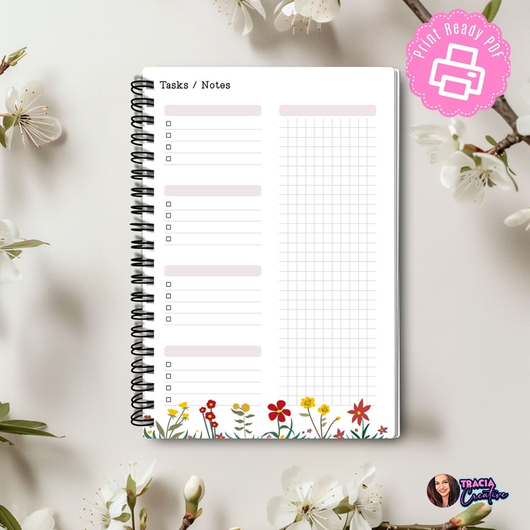 Tasks/Notes Planner Insert - Organize with Style | Tracia Creative