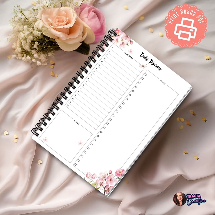 Summer Bloom Daily Planner Insert A5 | Tracia Creative