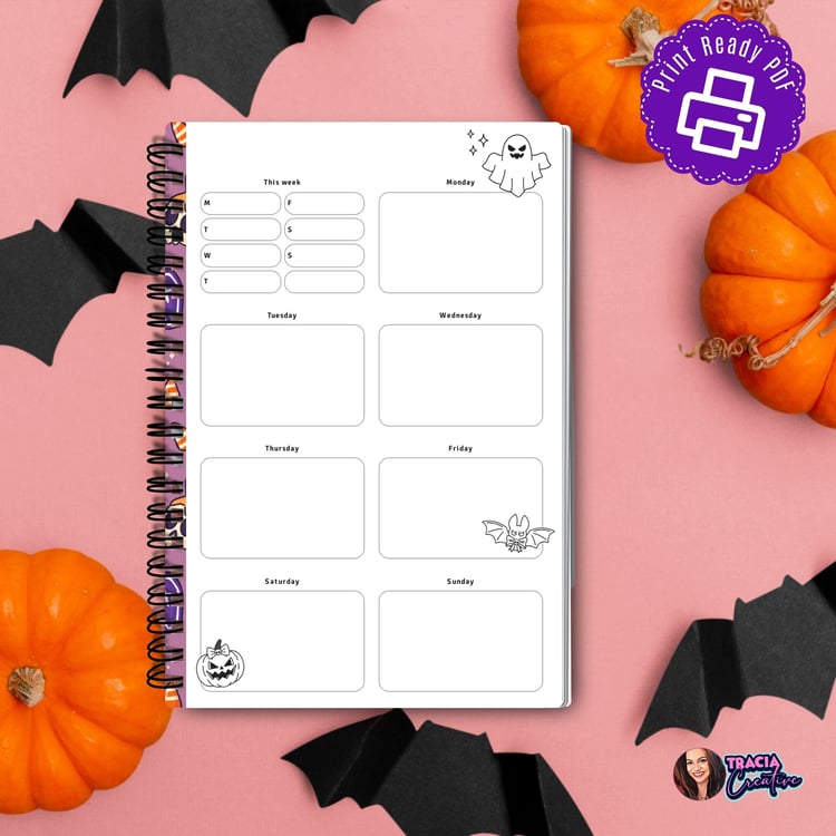 Weekly Planner Halloween | Instant Download PDF | A5 Size