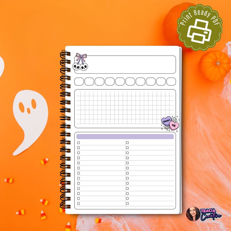 Notes & Secrets Planner Halloween | Instant Download PDF | A5 Size