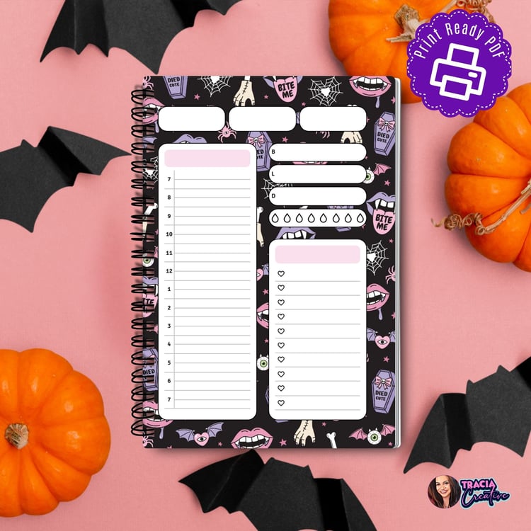 Creepy Cute Halloween Notepad | Instant Download PDF | A6 Size