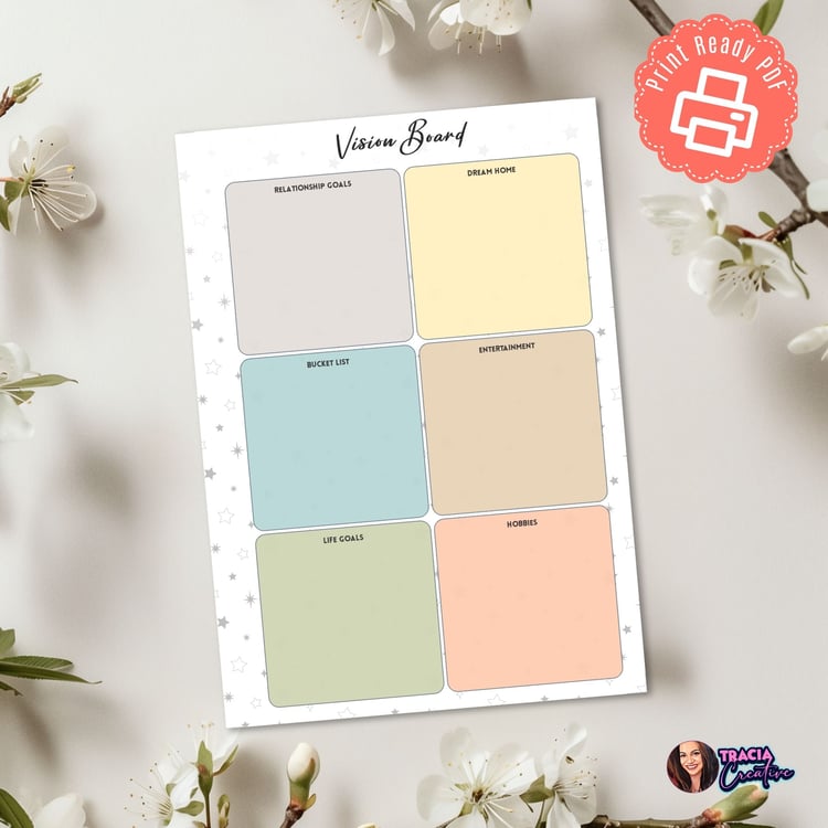 Printable Vision Board Kit | Tracia Creative