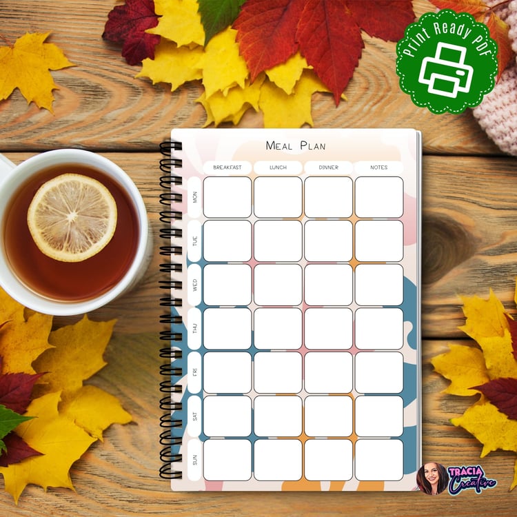 Printable Meal Planner Page (Pastel) | Tracia Creative