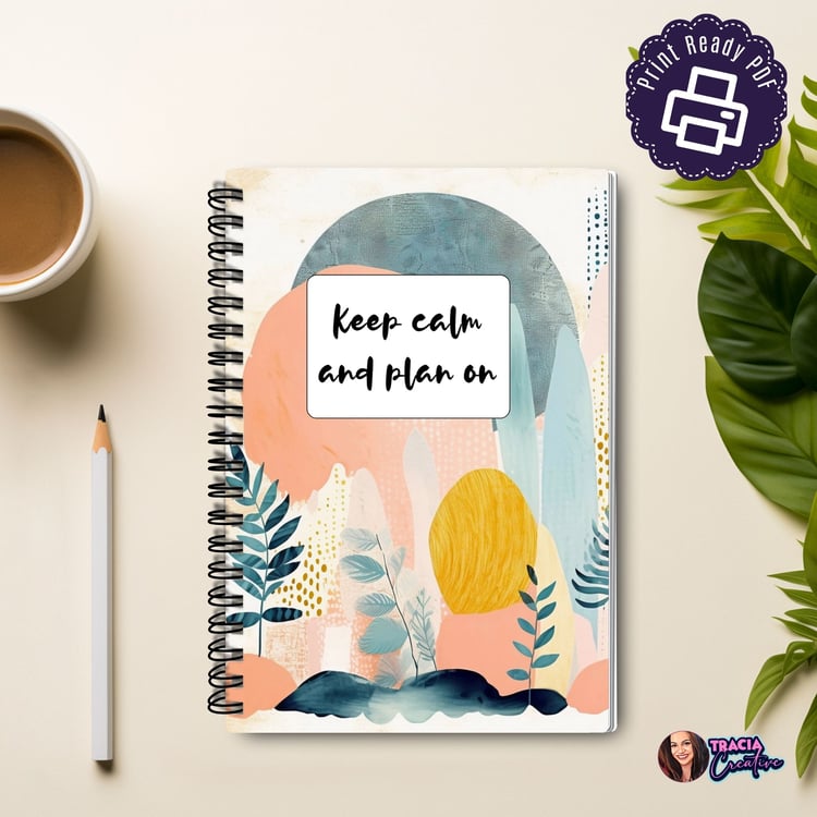 Boho Abstract Planner Dashboard A5 | Tracia Creative