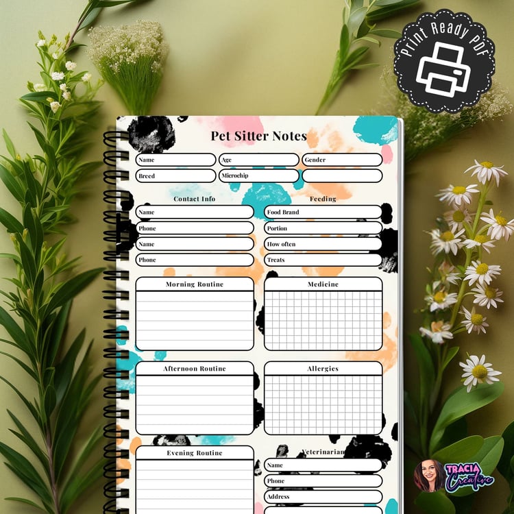 Paws Pet Sitter Notes | Tracia Creative