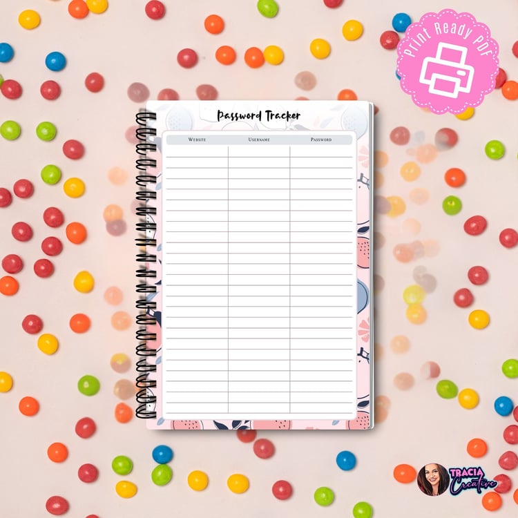 Secure Your Passwords with A5 Password Tracker | Tracia Creative