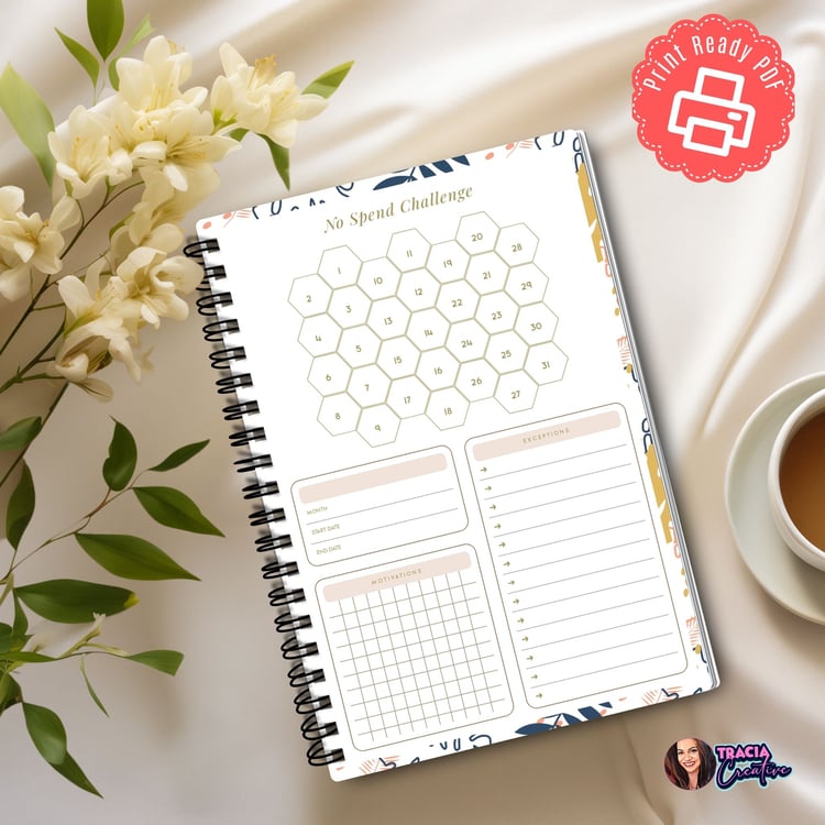 No Spend Challenge Planner | Tracia Creative