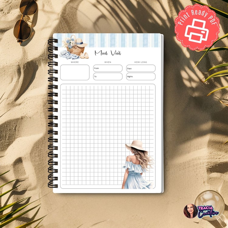 Must Visit Travel Planner: Printable A5 Insert | Tracia Creative