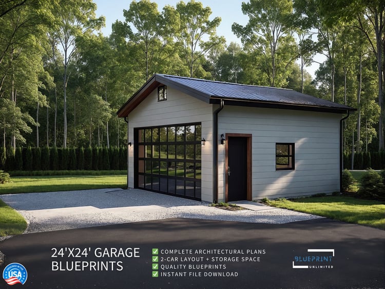 Obtain construction permits for your garage with blueprint garage plans.