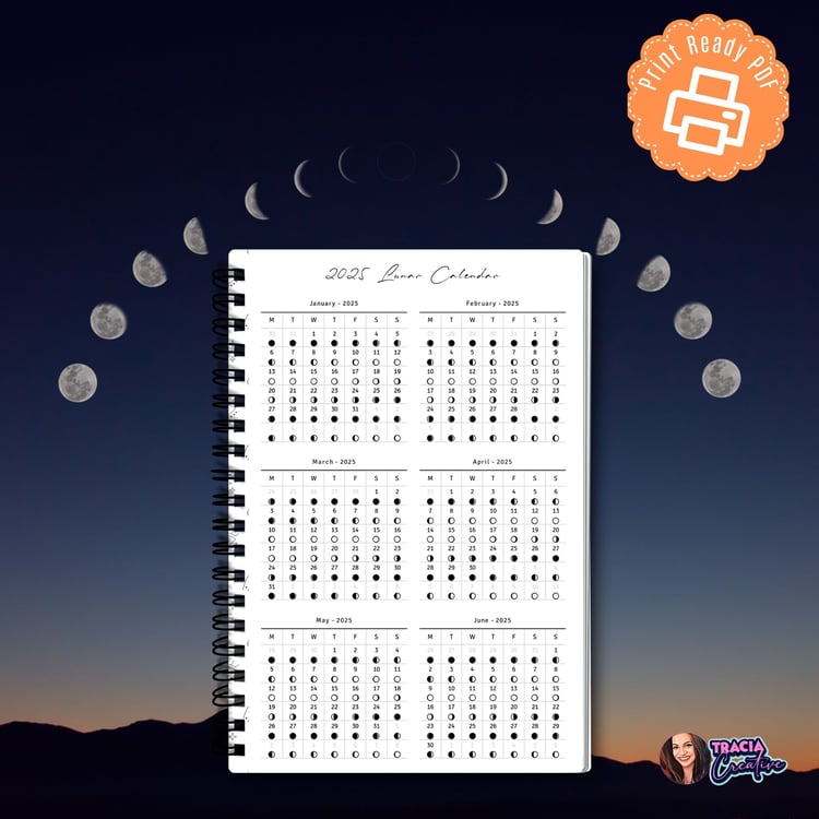 Printable 2025 Lunar Calendar – Moon Phases & Events