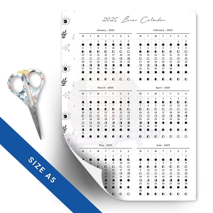 Printable 2025 Lunar Calendar – Moon Phases & Events