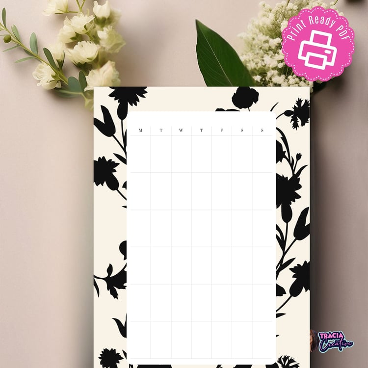 Monthly Planner - Silhouette A5 | Tracia Creative