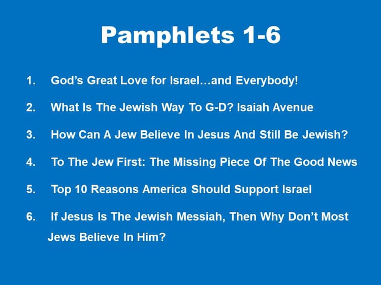 6 titles of pamphlets