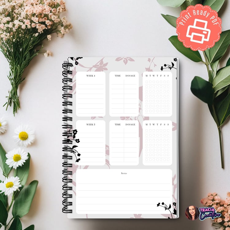 Monthly Medication Tracker A5 | Tracia Creative