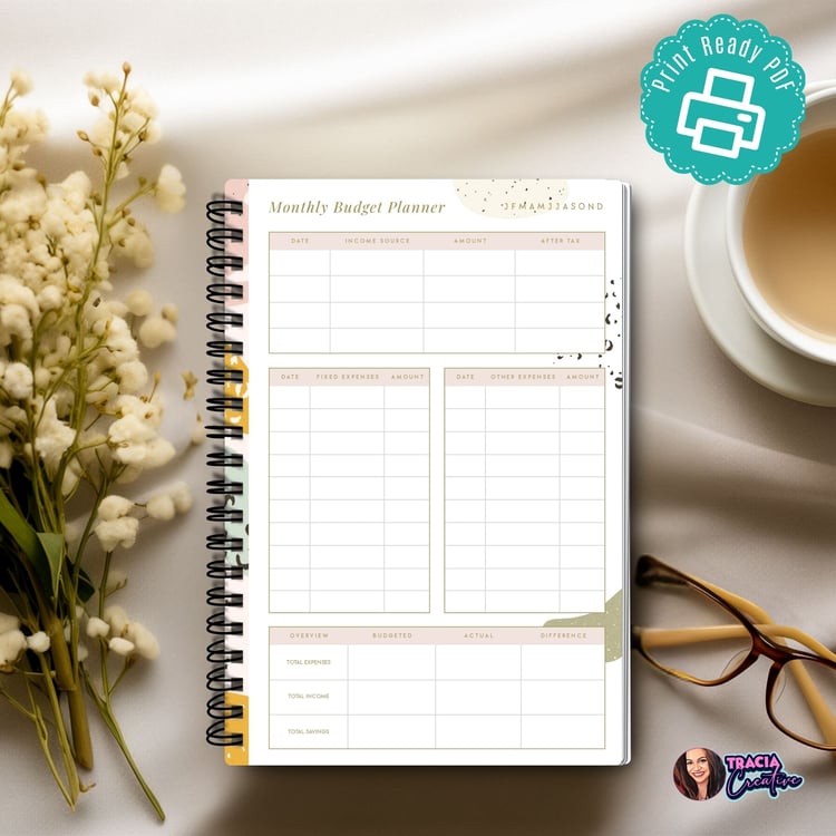 Master Budgeting | Monthly Budget Planner | Tracia Creative