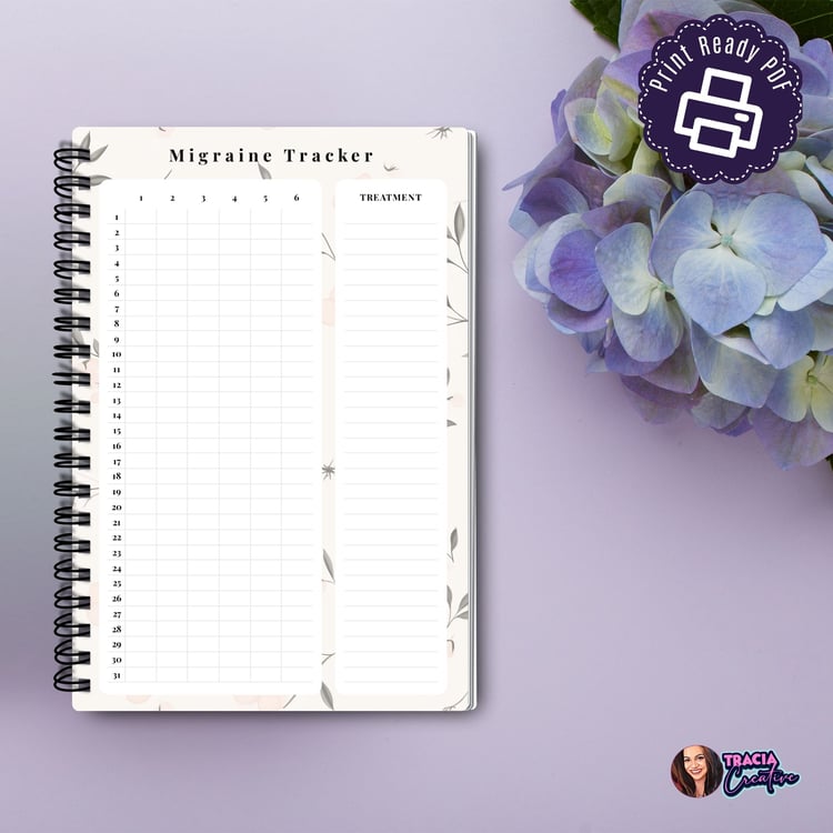 Printable Migraine Tracker | Tracia Creative
