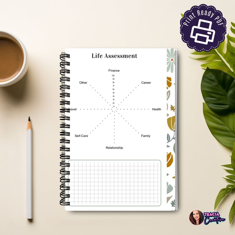 Life Assessment Tracker - Organize & Enhance Life | Tracia Creative