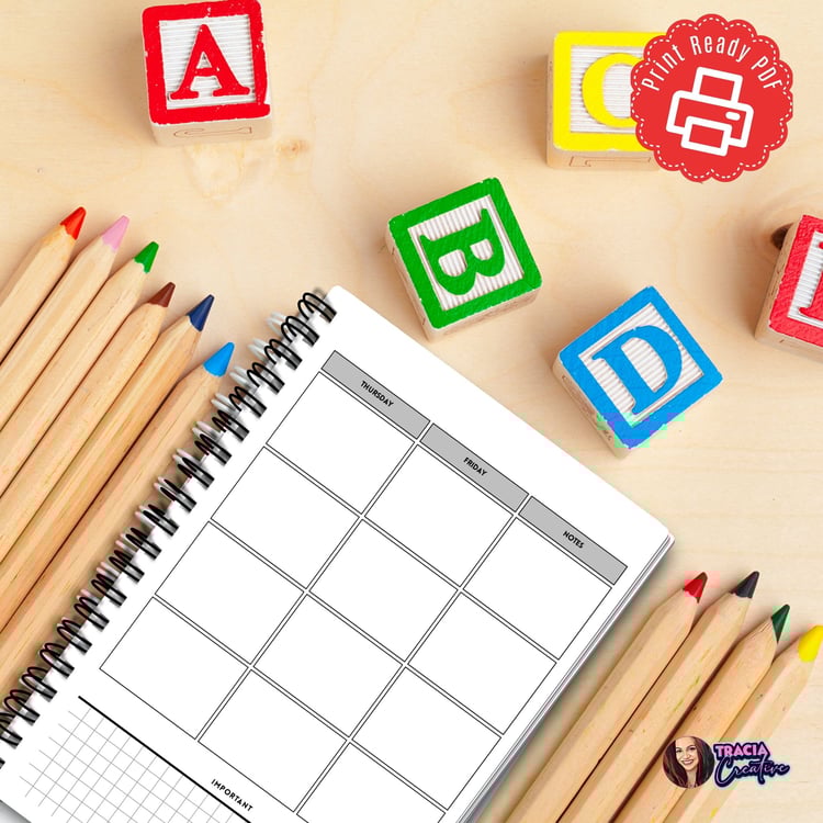 Lesson Planner for Teachers | Tracia Creative
