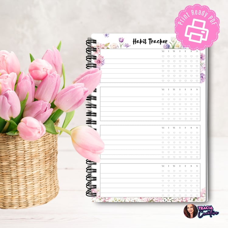 Weekly Habit Tracker - Spring Edition | Tracia Creative