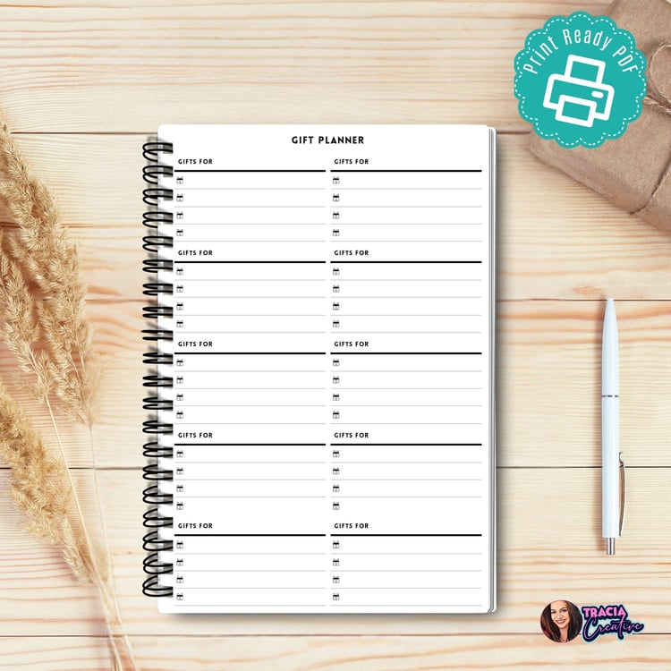 A5 Gift Planner Inserts | Minimalist Design | Tracia Creative