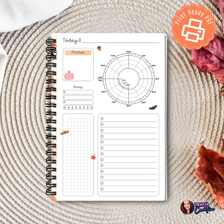 Fall Daily Planner | Printable | Tracia Creative