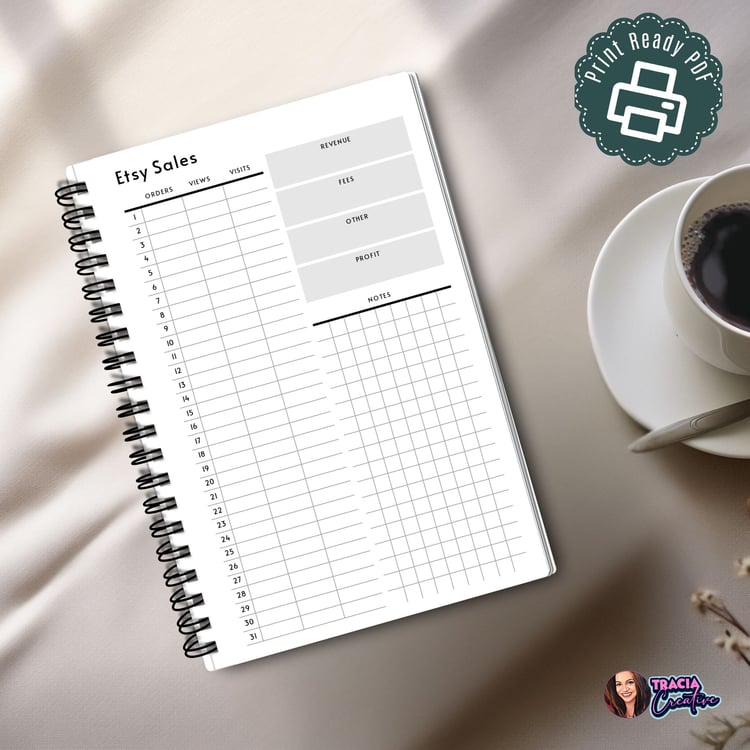 Etsy Sales Tracker Mini Happy Planner | Tracia Creative