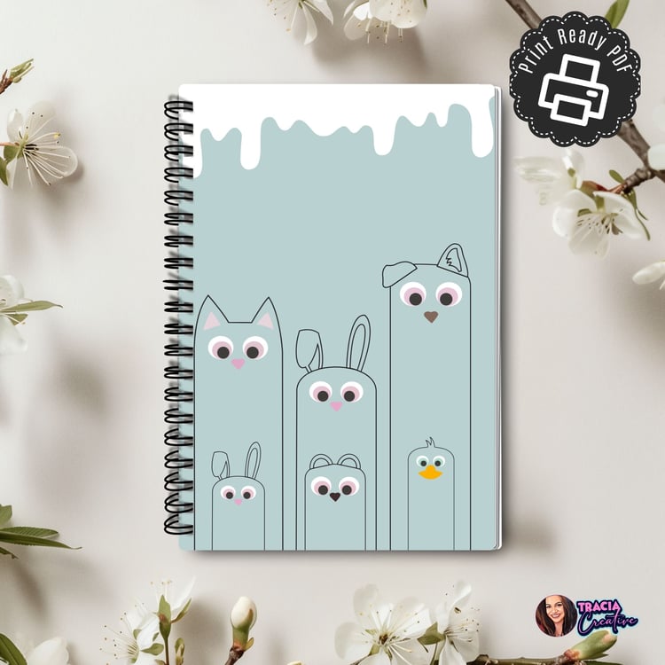 Cute Animals Planner Dashboard A5 | Tracia Creative