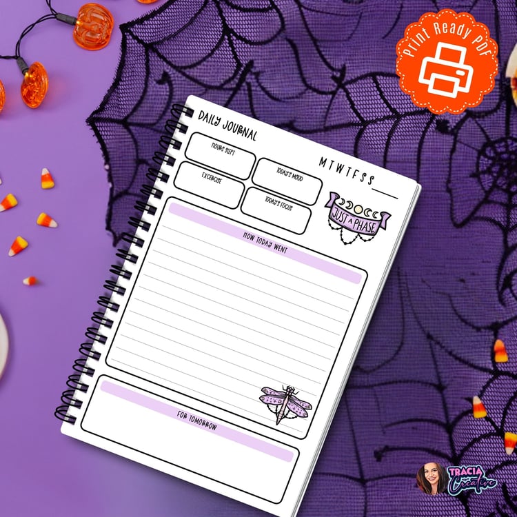 Spooky Cute Journal Page - Write Your Secrets! | Tracia Creative