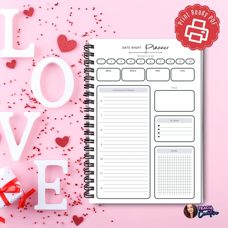 Couples Date Night Planner | Tracia Creative