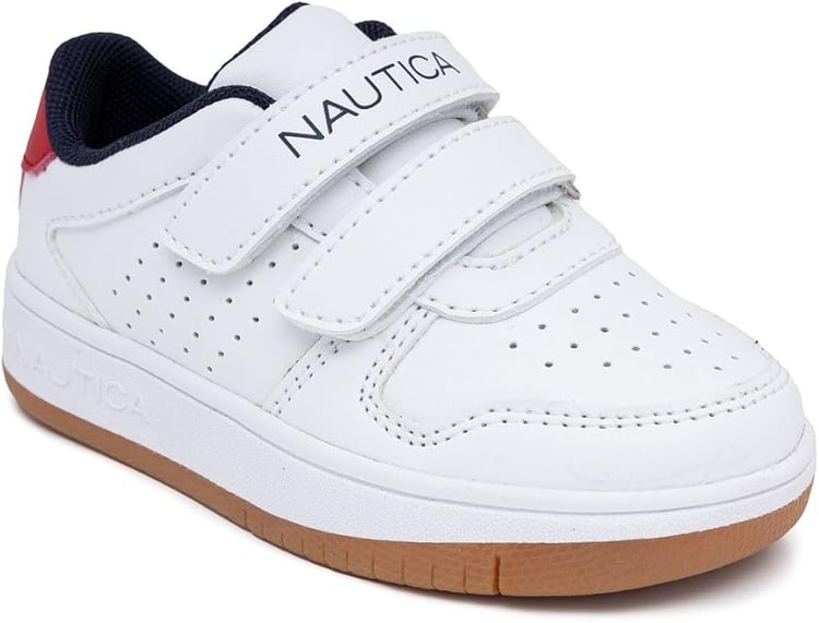 Nautica Kids' Double Strap Sneakers | Casual Athletic Shoes for Boys and Girls | Durable and Comfortable Fit for Toddlers and Little Kids
