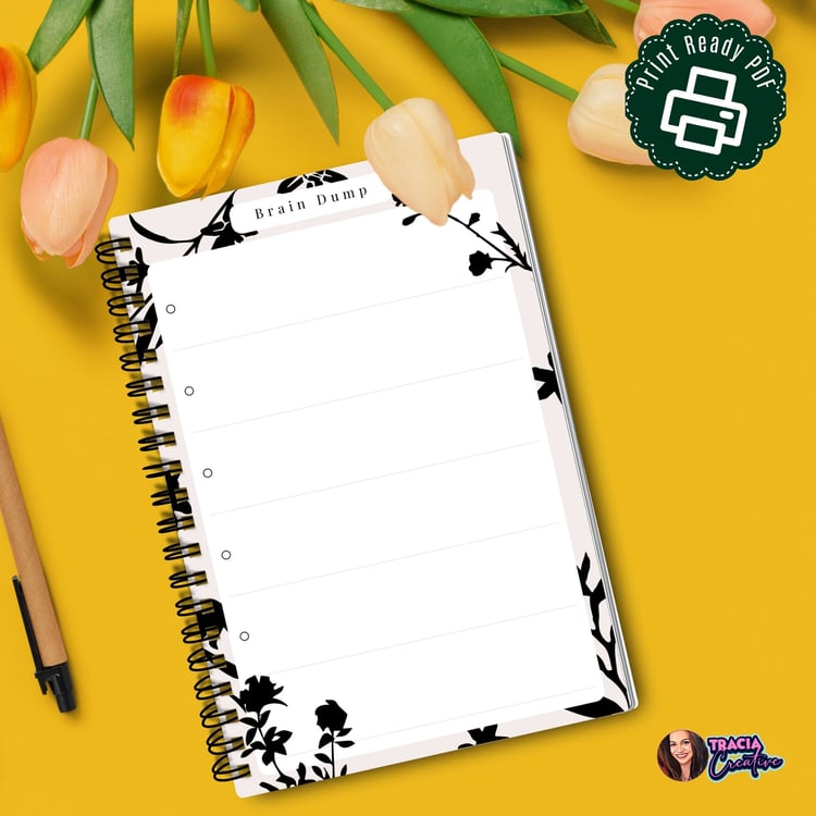 A5 Brain Dump Planner Insert | Organize Thoughts | Tracia