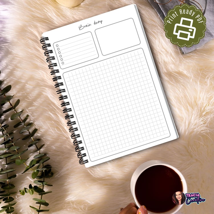 Printable Brain Dump Planner Insert: Clear Your Mind | Tracia Creative