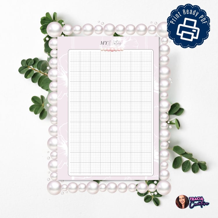 Beauty Grid Notes A5 Pink | Tracia Creative