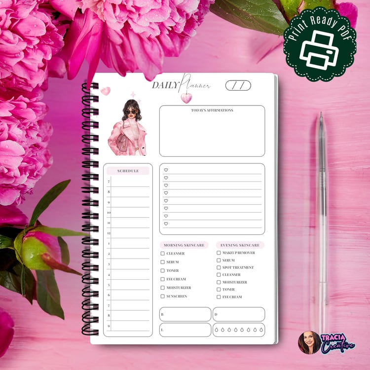 Beauty Daily Planner A5 | Tracia Creative