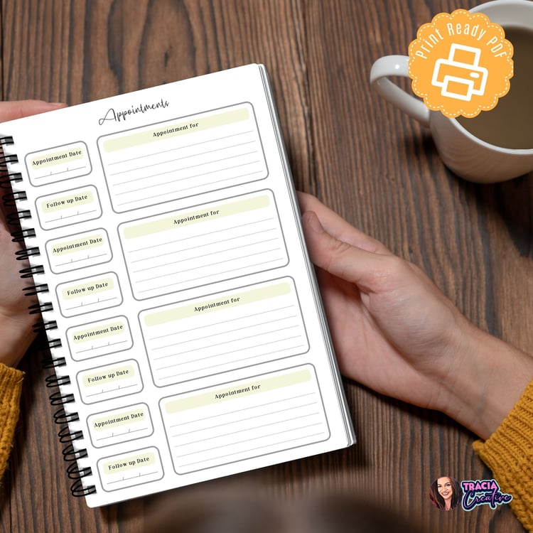 A5 Appointment Planner Insert: Organize with Ease | Tracia Creative