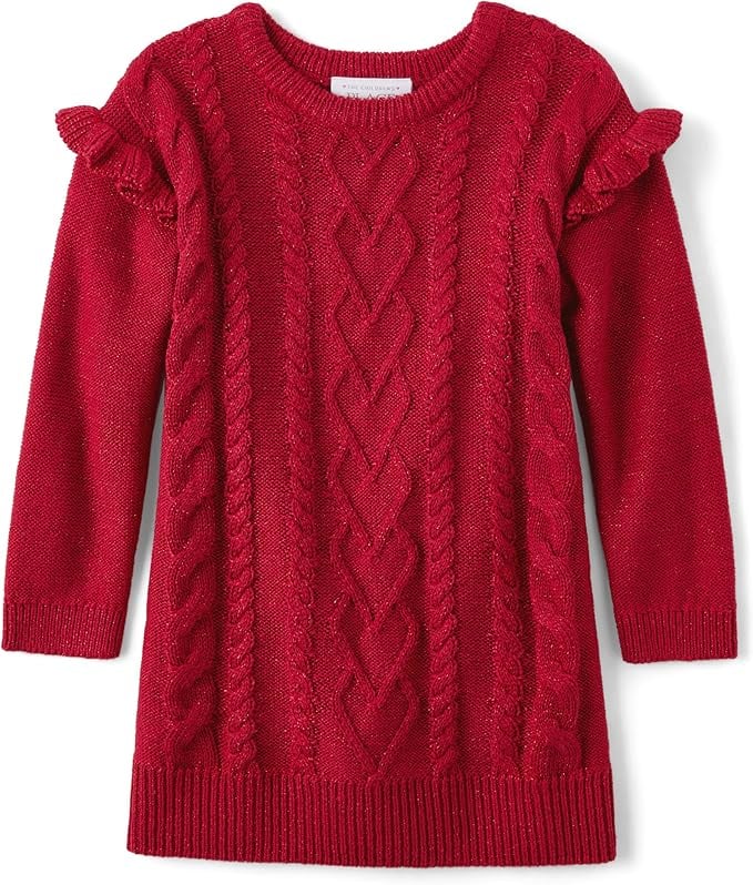 The Children's Place Baby Girls' and Toddler Long Sleeve Sweater Dress