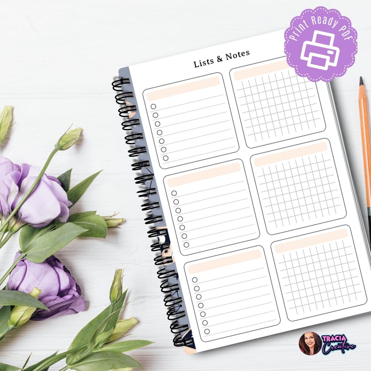 Printable Celestial List & Notes – A5 Digital Download