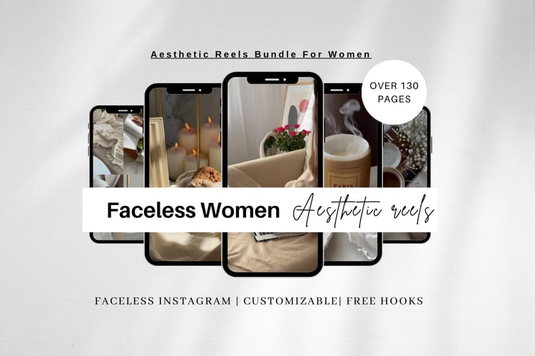 130+ Aesthetic Reels Bundle Faceless IG Marketing