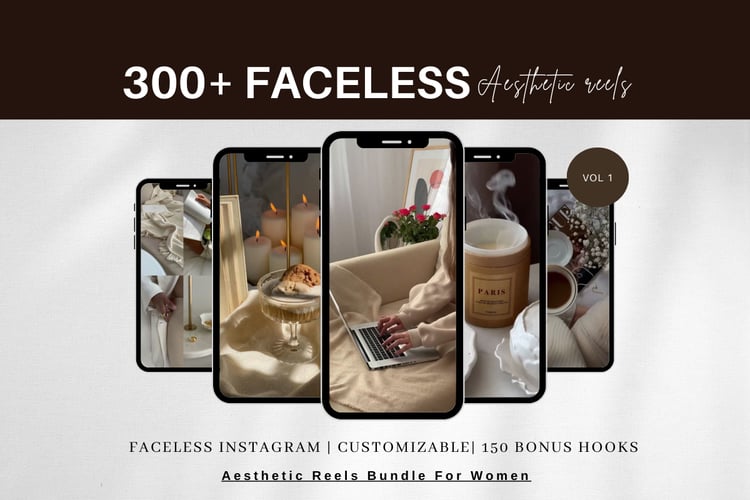 300+ FACELESS Aesthetic Reels Bundle