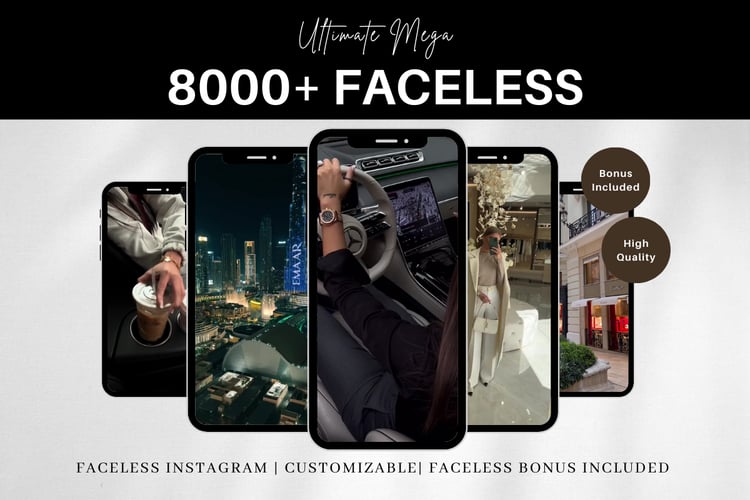 8000+ Faceless Reels Bundle – the ultimate collection for ambitious creators and entrepreneurs! These aesthetic, luxury, and melanin-inspired Instagram videos are perfect for showcasing your brand in a faceless yet impactful way.