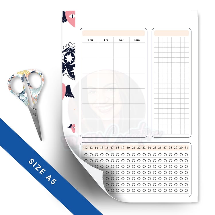 Printable Celestial Monthly Planner – A5 PDF Download