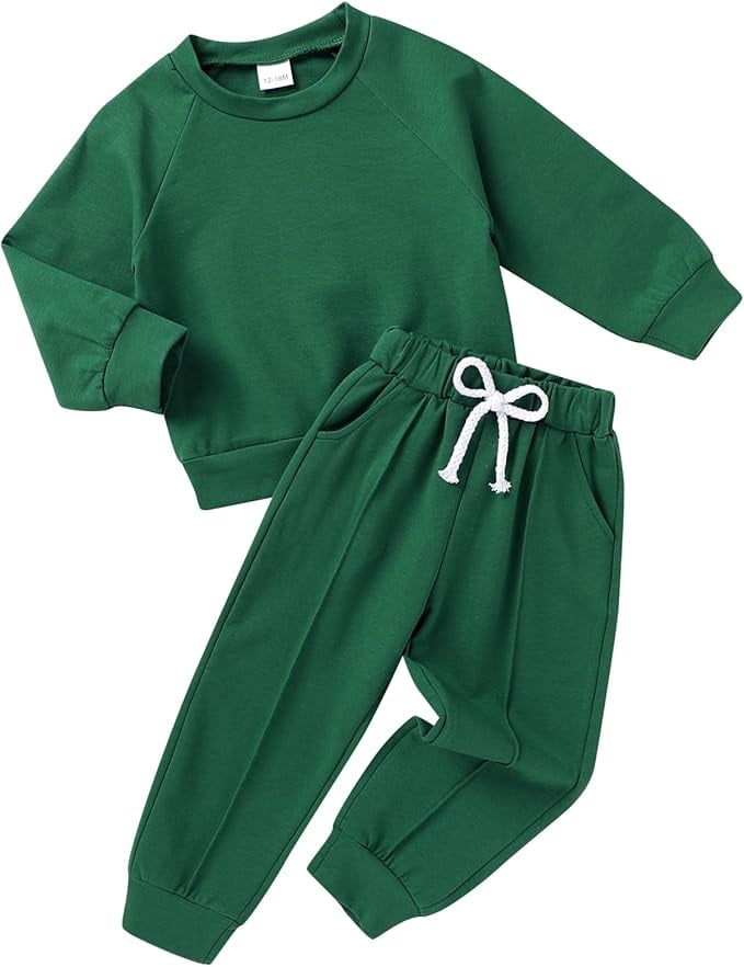 YOUNGER TREE Toddler Fall Outfits for Girl Long Sleeve Sweatsuit Top and Sweatpants Set Baby Girl Clothes