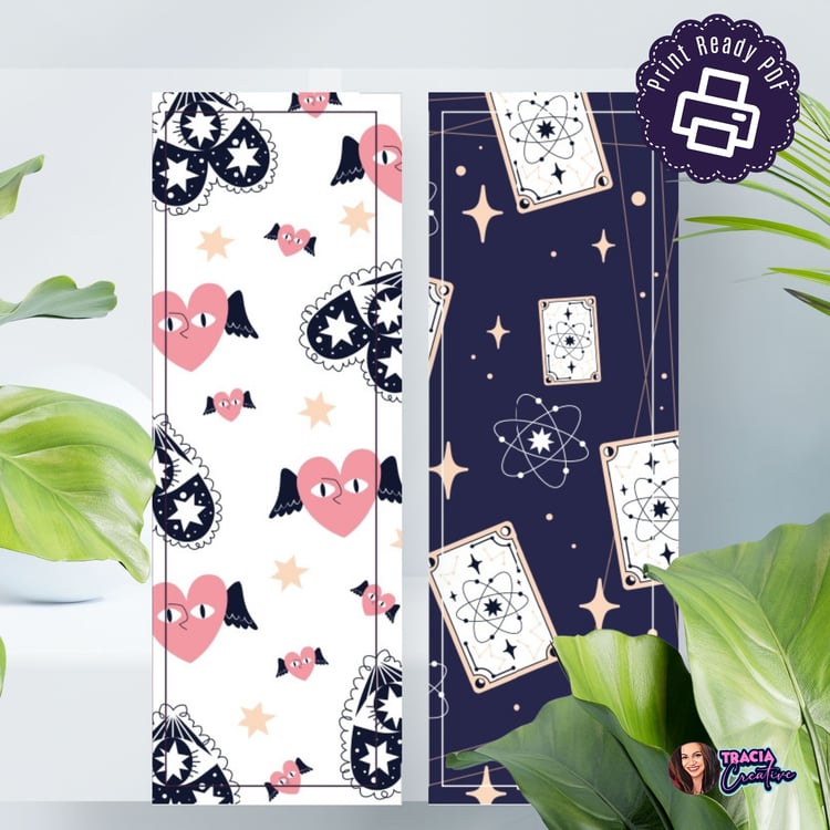 Printable Celestial Bookmark Set - 8 Unique Designs