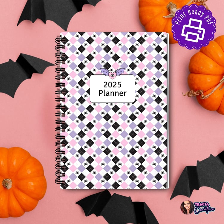 2025 Halloween Daily/Monthly Planner | Instant Download PDF | Personal Wide Size