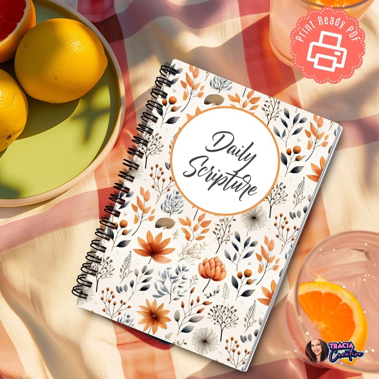 Daily Bible Scripture Notes A5 | Spiritual Guidance | Tracia Creative