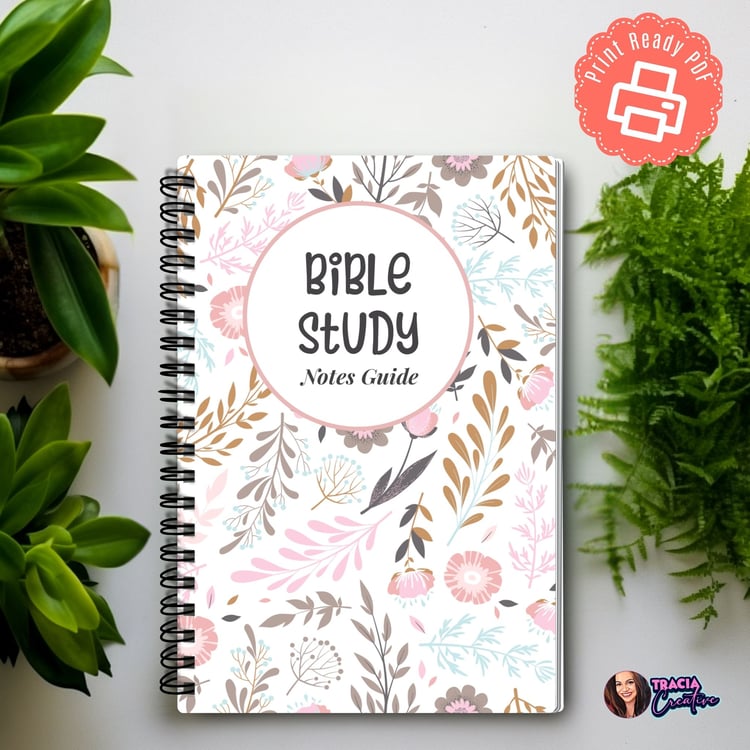 Bible Study Notes Guide A5 | Tracia Creative