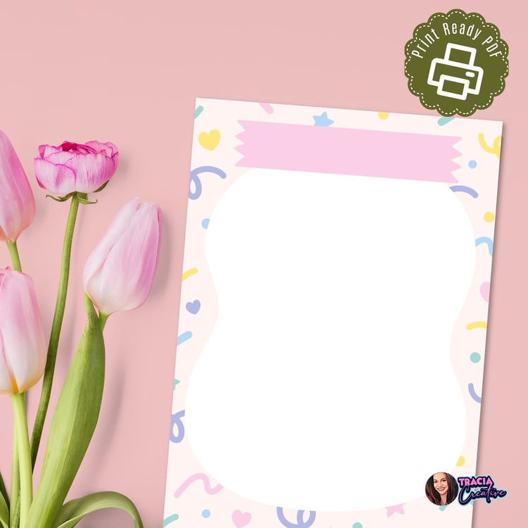 A5 Cute Printable Notepad: 8 Designs | Tracia Creative