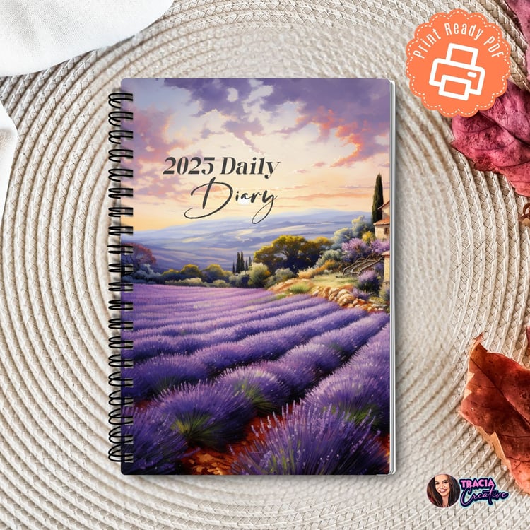 2025 Printable Daily Diary | Journal Your Thoughts | Tracia Creative