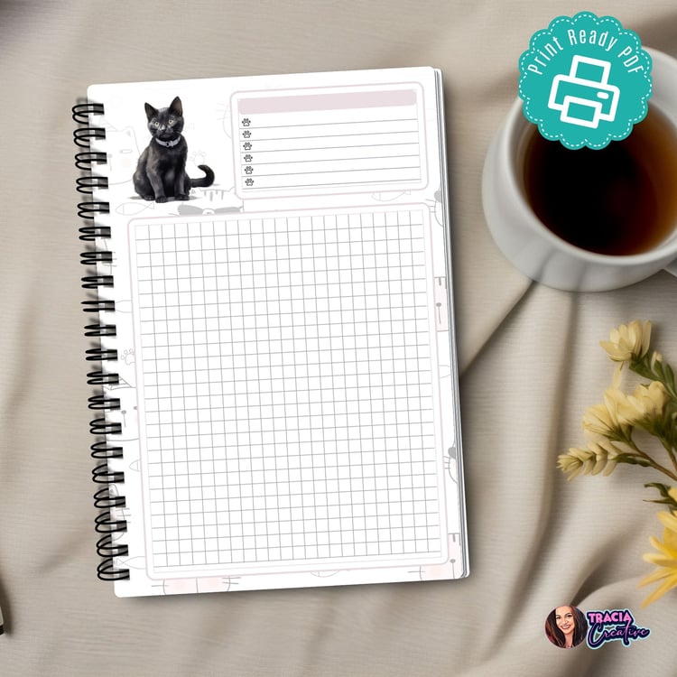 Cat Notebook Printable: Organize Creatively | Tracia Creative